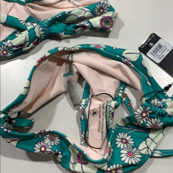 NWT Wildfox Floral Emerald Green Sixties Bikini Se - Picture 6 of 7